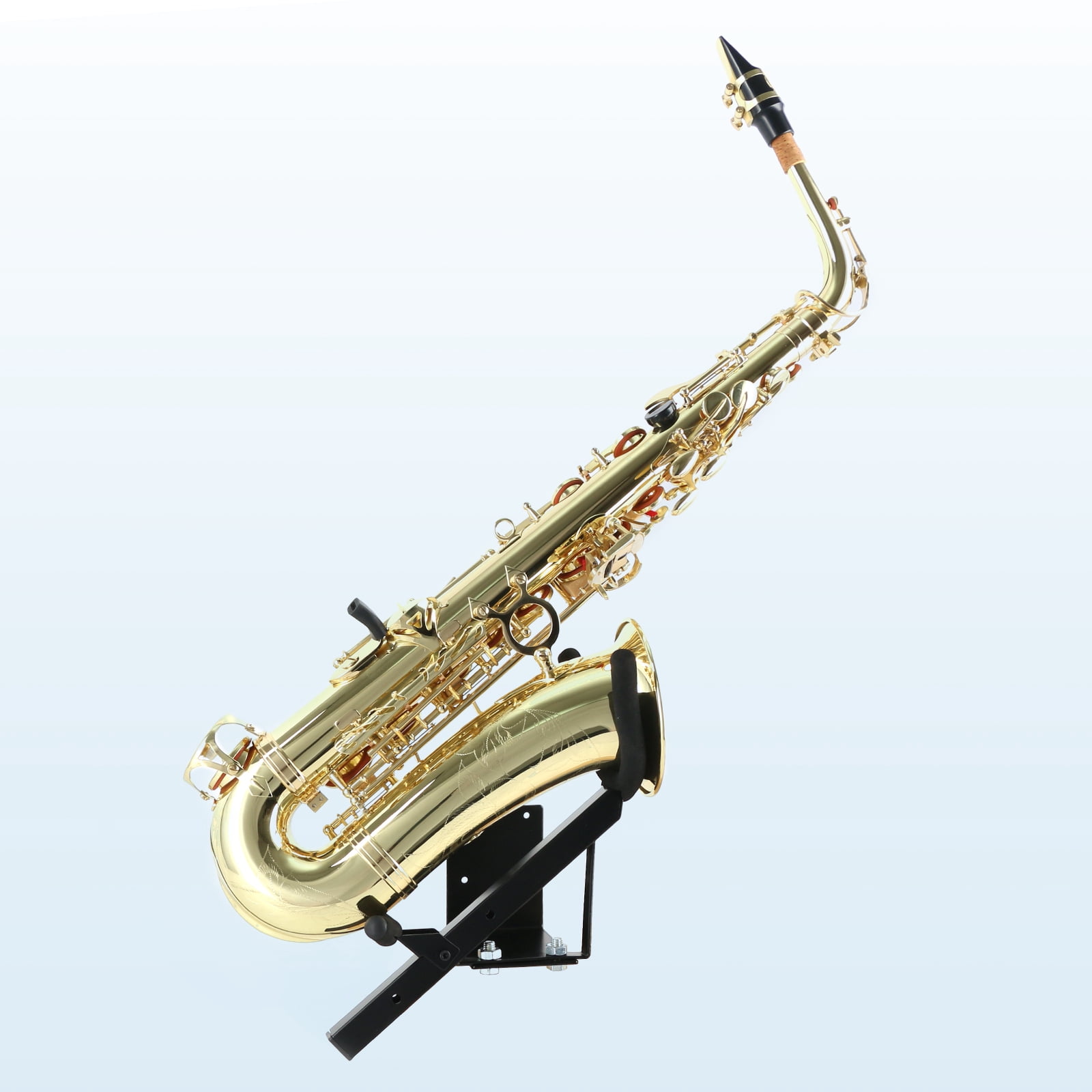 EASTROCK Alto/Tenor Saxophone Wall Mount Stand - Adjustable Saxophone Wall Holder with Soft Padding
