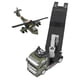 thumbnail image 3 of Juego de juguetes de modelos de aviones y camiones militares de aleación de alta simulación para niños, color verde militar., 3 of 14