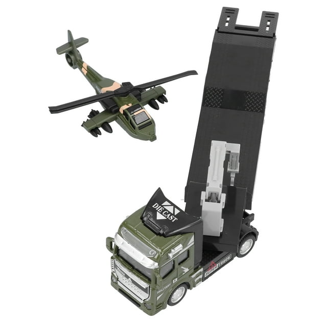 Military Truck Model, Suitable Size Cultivate Hands On Ability Trucks Airplane Model For Home For Kids For Gifts Military Green