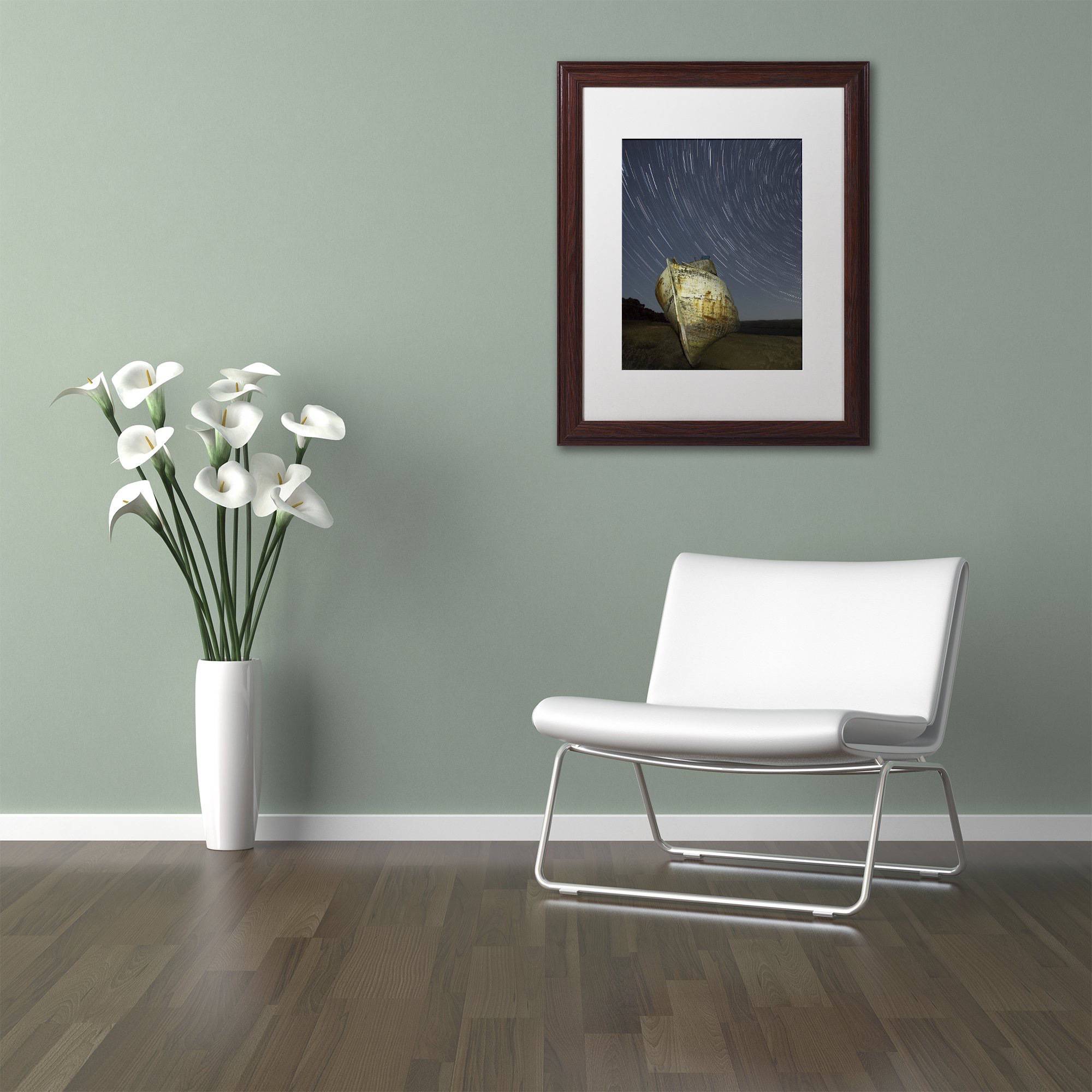 Trademark Fine Art "Point Reyes II" Canvas Art by Moises Levy White Matte, Wood Frame