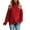 Red, variant on Viikei Sweaters for Women Clearance $5.00 Fall Sweaters for Women Women's Casualsolid Color Casual Thick Line Long Sleeve Turtleneck Sweater