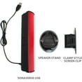 thumbnail image 2 of REJODA-SonaVERSE USB Speakers for Laptop Computer - USB Powered Mini Sound Bar with Clip-On Portable External Speaker Design for Monitor, One Cable for Digital Audio Input and Power (Red), 2 of 4