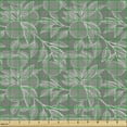 thumbnail image 2 of Nature Fabric by the Yard Upholstery, Monochrome Mandarin Tree Branches Citrus Forest Vitamin Summer Tropical, Decorative Fabric for DIY and Home Accents, Reseda Green and White by Ambesonne, 2 of 5