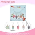 6 Pcs Owl Stitch Markers 6 Colors Alloy Enamel Crochet Stitch Marker ...