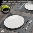 thumbnail image 5 of Luxurious Gray Vegan Leather Placemats 4 Pack Look and Feel of Genuine Leather Infused with Copper, 5 of 6