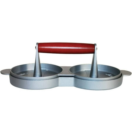 Burger Griller Jim Beam Aluminium Grilling Double Burger Patty Press, Grills 2 Burger Patties at a Time, Non-Stick Burger Patty Surface ()