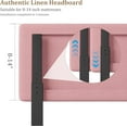 thumbnail image 2 of IdealHouse Twin-XL Size Bed Frame with Adjustable Headboard, Linen Upholstered Platform, Strong Wood Slats, No Box Spring Needed, Easy Assembly, Pink, 2 of 6
