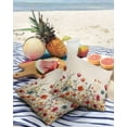 thumbnail image 3 of Outdoor Pillow Covers Throws Pastoral Style Red Flower Field,Waterproof Pillow Cases Pack of 2 Watercolor Floral on Linen,Durable Cushion Cover Pillowcase for Patio Balcony Couch Garden, 3 of 7
