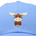 thumbnail image 2 of DALIX Cute Moose Hat Baseball Cap in Light Blue, 2 of 6