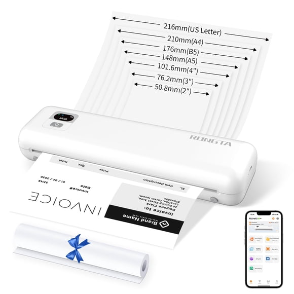 Impresora térmica portátil Rongta F82 inalámbrica 300DPI A4
