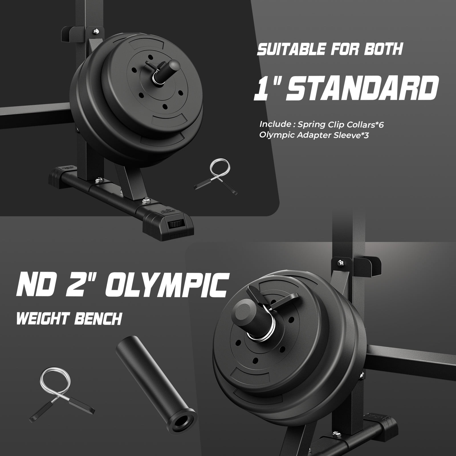 FLYBIRD Olympic Weight Bench - Adjustable Press with Rack, Leg Developer & Preacher Curl (1000Lbs/2025)