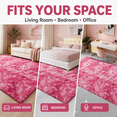 thumbnail image 6 of HOISUN 4x6 ft Soft Shag Area Rug for Bedroom Living Room, Fluffy Plush Non-Slip Carpet, Tie-Dye Blush, 6 of 10
