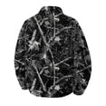thumbnail image 6 of GrmtClth Autumn Mens Leaf Camo Heritage Trucker Jacket Long Sleeve Snap Buttons Relaxed Cut Road Trip Leisure Outerwear Black 2XL, 6 of 7