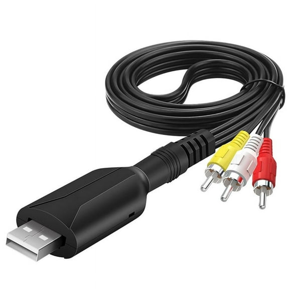 USB to RCA Cable USB 2.0 Male to 3 RCA Male Coverter Cord Stereo Audio Video Cable Television Adapter Wire