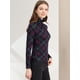 thumbnail image 4 of Blusa A Cuadros Allegra K Mujer Púrpura XS, 4 of 6