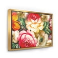 thumbnail image 3 of Designart 'Red and Yellow VIntage Flowers' Traditional Framed Canvas Wall Art Print, 3 of 5