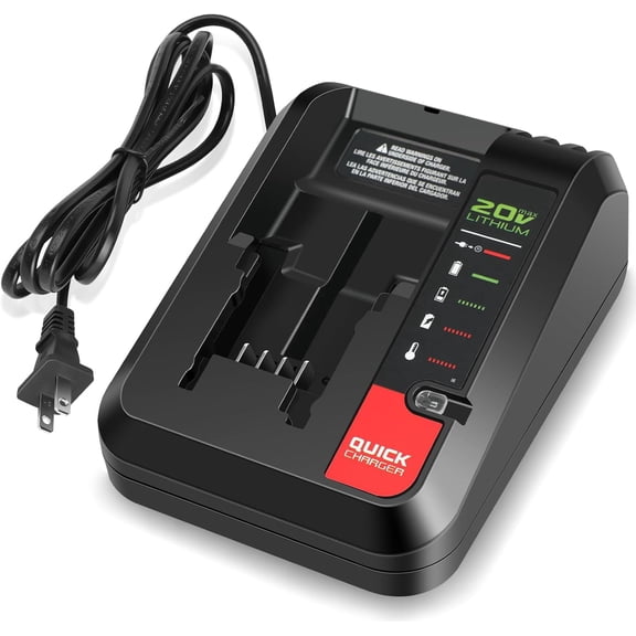 Battery Charger for Porter Cable 20V MAX Lithium Battery PCC685LP PCC680L PCC692L PCC699L and Black Decker 20V Battery LBXR20 LBX4020