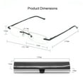 thumbnail image 5 of EYE ZOOM 2 Pack Compact Metal Rimless Reading Glasses with Light Slim Gunmetal and Silver Case for Men and Women, +1.75, 5 of 6