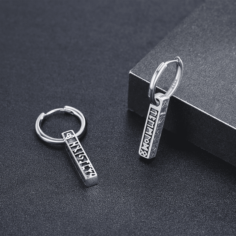 Midir&Etain Viking Earrings for Men Women 925 Sterling