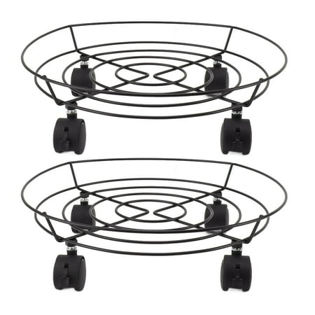 

Flash Sale 2pcs Rolling Stand Base 36cm High Load Bearing Capacity with Brakes Iron Plant Pot Movers for Foot Bath Barrel Gas Canister