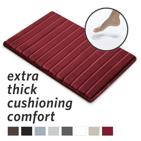 Microdry Luxury Charcoal Infused Memory Foam Bath Mat With Griptex