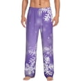 thumbnail image 2 of Lsque Snowflakes Print Men's Pajama Pants, Lounge Pant - Comfortable Home Wear,Elastic Waistband, Stylish Design-Large, 2 of 9
