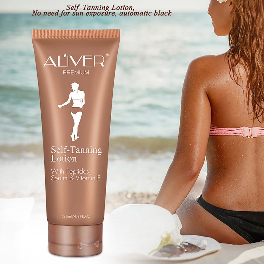 AURORA TRADE Aliver 125ml Self Tanning Cream Moisturizing Sun Block Skin Care Body Lotion