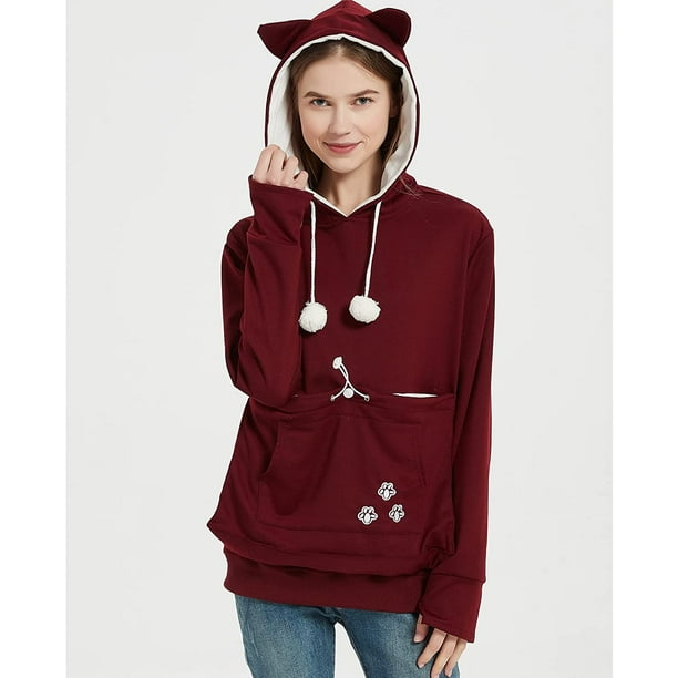 Pet Carrier Hoodie Cat Pouch Sweatshirt Pullover Hoody Kitty Carrying Holder Kangaroo Breathable Unisex Hoodies Walmart