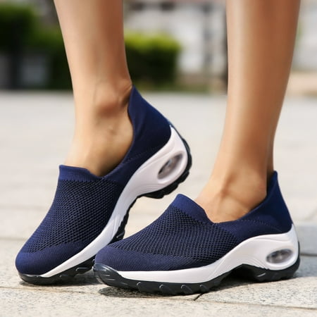 

Mishuowoti sneakers for women 2023 Ladies Air Cushion Sneakers Breathable Non Slip Soft Sole Sneakers Mesh Sneakers Tennis Walking Breathable Sneakers