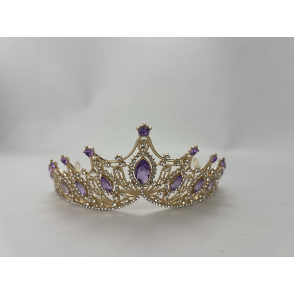 Purple Crystal Tiaras & Crowns Royal Queen Crown Princess Tiara, Quinceanera Coronas - For 15th Birthday, Pageant Halloween Costume