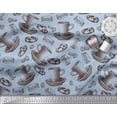 thumbnail image 3 of Soimoi Rayon Fabric Burger,Cookies & Cups Print Fabric by the Yard 42 Inch Wide, 3 of 3