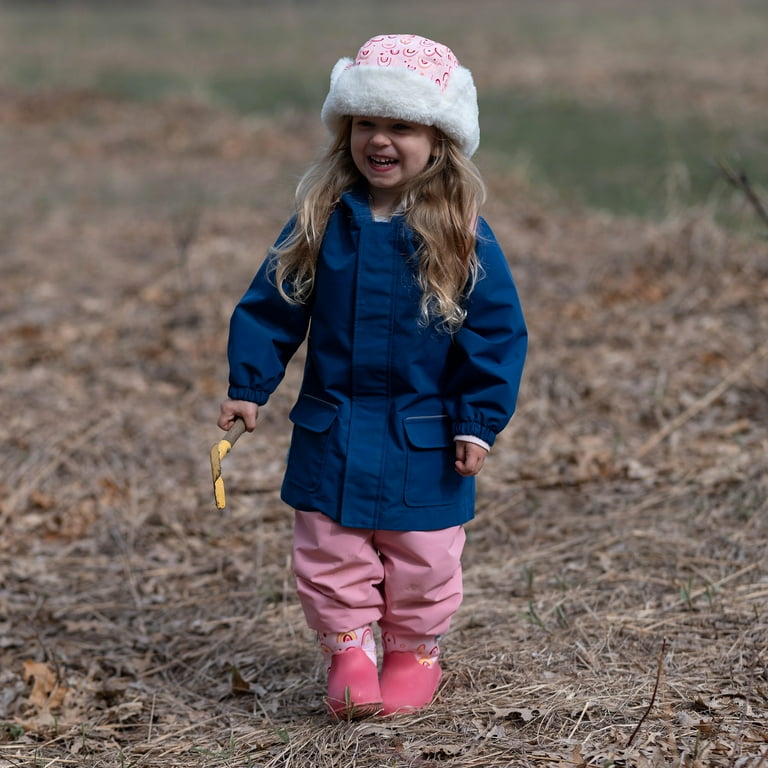 JAN JUL Girls Waterproof Rain Pants for Kids PVC Free Single Layer 5T