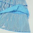thumbnail image 6 of IBTOM CASTLE Teen Girl Glitter Ruffle Metallic Adjustable Spaghetti Straps Dress Square Neck Tiered Hemline Tween Pageant Homecoming Graduation Prom Outfits Junior Formal Easter Dress Sky Blue, 6 of 7
