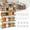 Black*4, variant on Carbon Steel Wall-Mounted Kitchen Spice Rack, 11.4 Inch No-Drill Adhesive or Screw Installation for Cabinet Door, Pantry, and Kitchen Organization