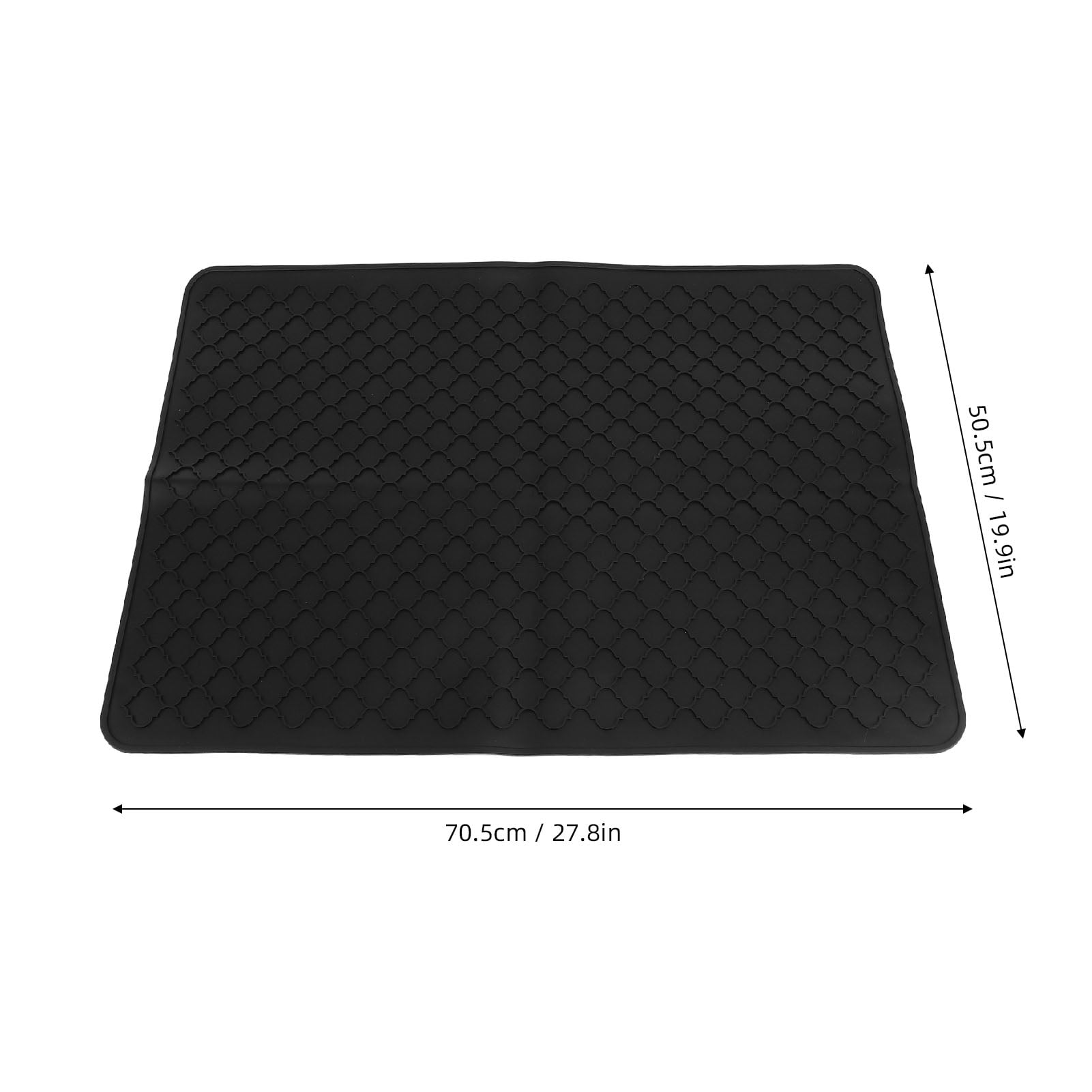 Yajisi Silicone Electric Stove Top Cover Mat 27.8 x 19.9 inches Multifunctional Dish Drying Mat Cooktop Protector, Black