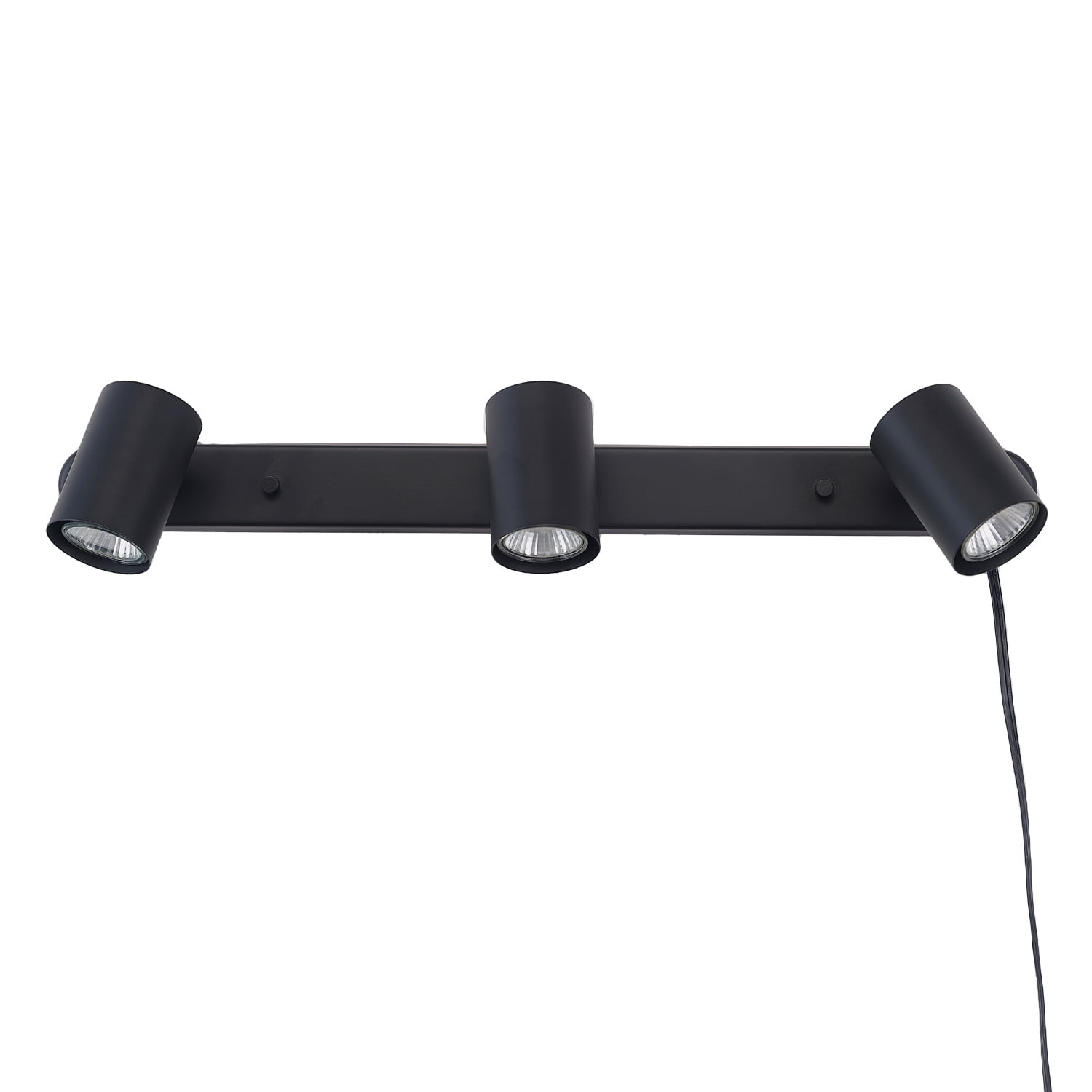 Globe Electric Dale 3Light Matte Black PlugIn Track Lighting