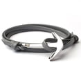thumbnail image 1 of Pulsera de cuero con ancla antigua para mujer, accesorio de joyería clásico para hombre, 4, 1 of 4