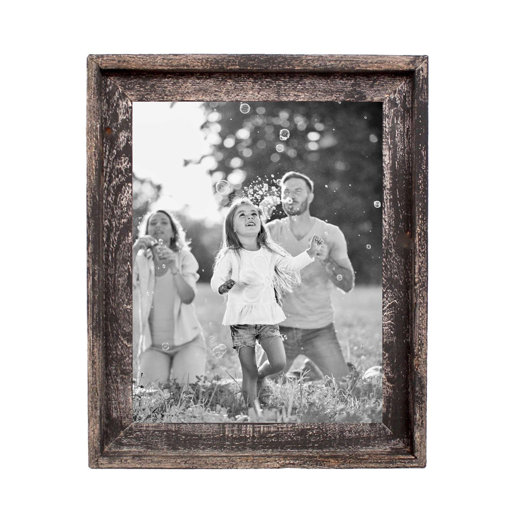 Pixel White Wash Wood Family 4x6 Photo Frame - #750H1
