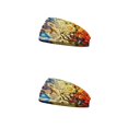 thumbnail image 3 of Qarigey Diademas de ganchillo Banda para la cabeza deportiva Tie-dye Banda para el sudor Estampado Accesorios para peinados Mujeres Hombres para Type9 NO9 Qarigey CBP275070, 3 of 6