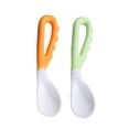 thumbnail image 2 of Baohd 2pcs Baby Self-Feeding Spoon Infant Safe Pacifier Bending Spoon Feeding Training Curved Cutlery Utensil, 2 of 9
