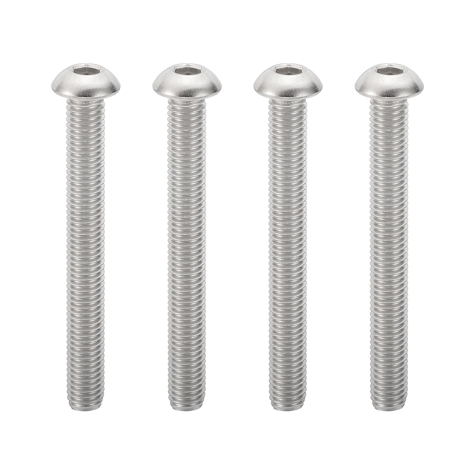 Vis à Tête Cylindrique à Six Pans Creux M8-1.25x80mm - Lot De 5 - Acier Inox 304