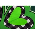 thumbnail image 2 of Shamrocks with Checks Garden Flag 2 Sided Burlap, 2 of 2