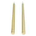thumbnail image 3 of LED Candle Light, LED Taper Candles 2pcs  For Wedding For Birthday Party Full Spray Gold, 3 of 8