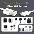 thumbnail image 4 of REQO 2 Pack 16.4ft 5M Power Extension Cable for Wyze Cam,YI Camera, Nest Cam, Blink, Netvue, Kasa Cam,USB to Micro USB Extension Charging and Data Sync Cord for Home Security Camera and More, 4 of 7