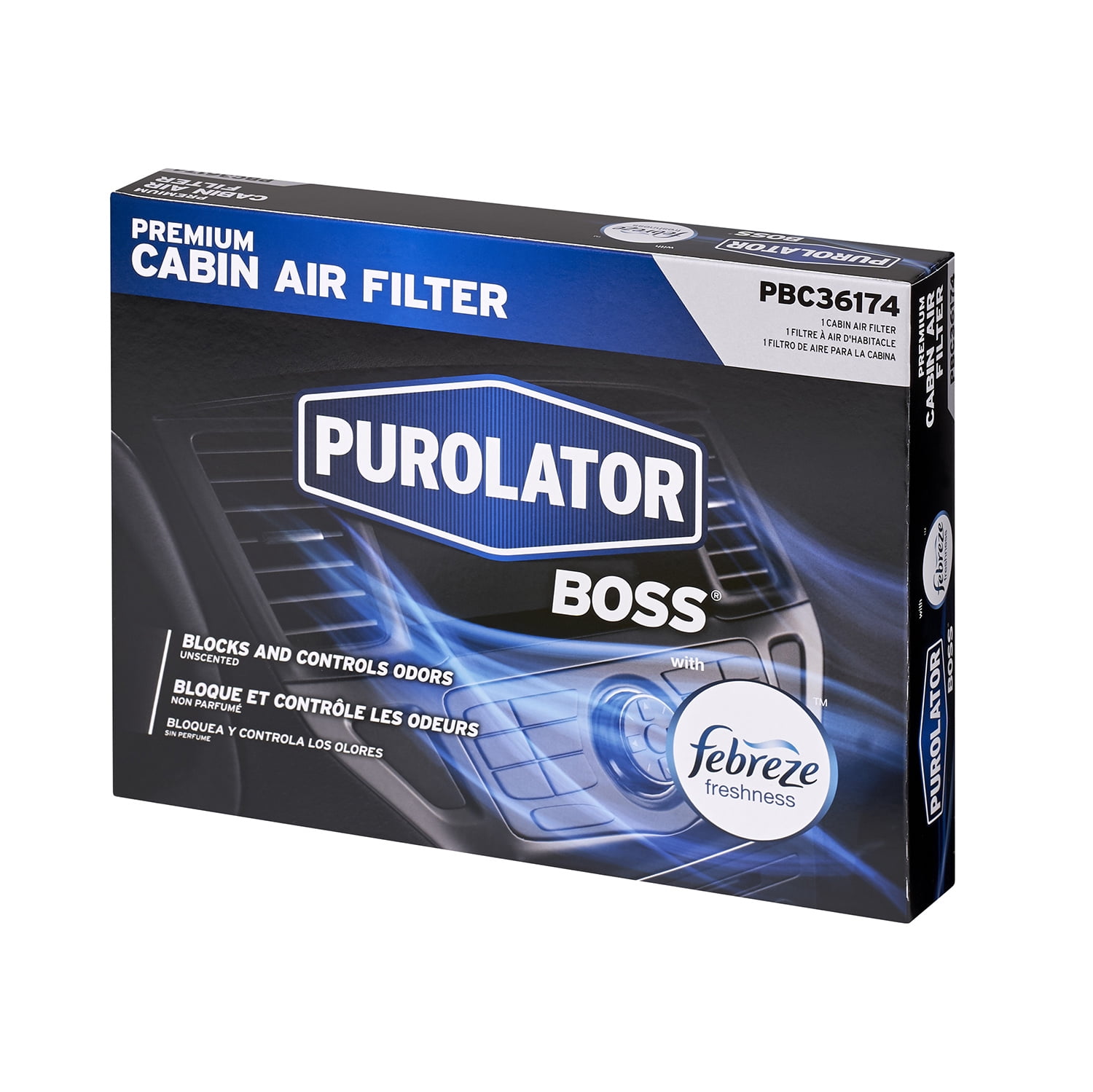 Purolator Cabin Air Filter with Febreze Freshness Purolator BOSS PBC36174 for Ford, Lincoln