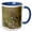 Blue/White, variant on 3drose, White Winged Dove Perched on Yaupon Holly, Hill Country, Texas, 11oz Mug