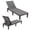 Gray, variant on Costway Patio Lounge Chair Chaise Recliner Weather Resistant Adjustable Black