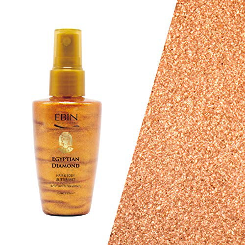 Egyptian Diamond Hair & Body Glitter Mist Spray, Hydrating, Cruelty-Free -  Rose Gold,  fl oz 