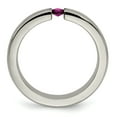 thumbnail image 2 of Edward Mirell Titanium Brushed Rhodolite Garnet 4mm Band, 2 of 7