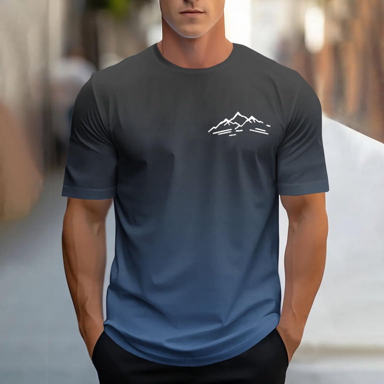AWZXDE Men Shirts Fashion Print Daily Casual Short Sleeve Summer